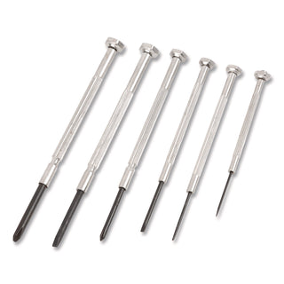 Great Neck® Precision Screwdriver Set, Six-Piece, Phillips/Slotted, Assorted Lengths, Polished Steel Handles (GNSGP6C)