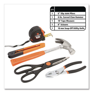Great Neck® Homeowner's 39-Piece Tool Set, 12.38" x 3" x 7.25" Carry Case (GNS73802)