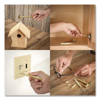 Great Neck® 5-in-1 Carpenter's Hammer with Nesting Handle Containing Four Screwdrivers, 6.5" Long Gold Handle (GNS19006)