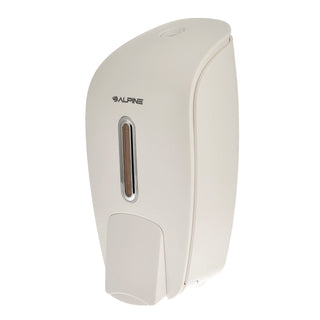 Alpine Industries Surface Mounted Soap and Hand Sanitizer Dispenser, 27 oz, 4.1 x 4.6 x 9.6, White (ALHALP425WHI)