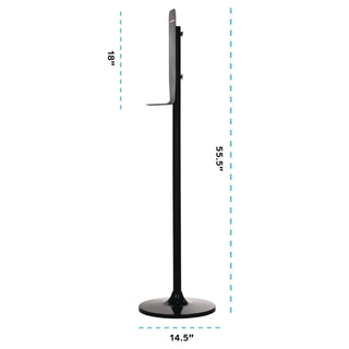Alpine Industries Automatic Foam Hand Sanitizer/Soap Dispenser with Floor Stand, 40 oz, 4.48 x 6 x 45, White (ALHALP430FS)
