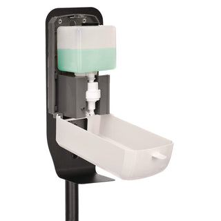 Alpine Industries Automatic Foam Hand Sanitizer/Soap Dispenser with Floor Stand, 40 oz, 4.48 x 6 x 45, White (ALHALP430FS)