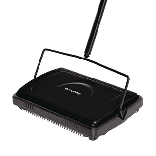 Alpine Industries Manual Triple Brush Carpet and Floor Sweeper, 42.5" Handle, Black (ALHALP469BLKNEW)