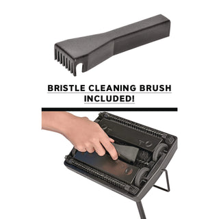 Alpine Industries Manual Triple Brush Carpet and Floor Sweeper, 42.5" Handle, Black (ALHALP469BLKNEW)