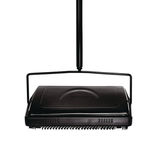Alpine Industries Manual Triple Brush Carpet and Floor Sweeper, 42.5" Handle, Black (ALHALP469BLKNEW)