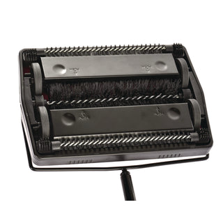 Alpine Industries Manual Triple Brush Carpet and Floor Sweeper, 42.5" Handle, Red (ALHALP469REDNEW)