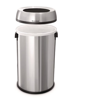 Alpine Industries 17 Gallon Stainless Steel Heavy-Gauge Brushed Open Top Commercial Trash Can (ALHALP47065L)