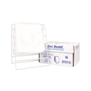Inteplast Group Get Reddi Saddle Pack Poly Food Portion Bags, Fold-Top Closure, 0.5 mil, 6.5" x 7", Clear, 2,000/Carton (IBSPC657SP)