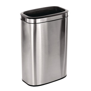 Alpine Industries Stainless Steel Rectangular Liner Open Top Trash Can, 10.5 gal, Brushed Stainless Steel (ALHALP47040L)