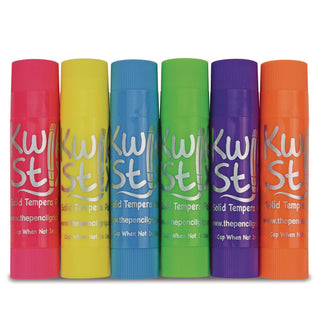 TPG Creations™ Kwik Stick Tempera Paint, 3.5", Assorted Neon Colors, 72/Pack, 3 Packs/Carton (TPG62603)
