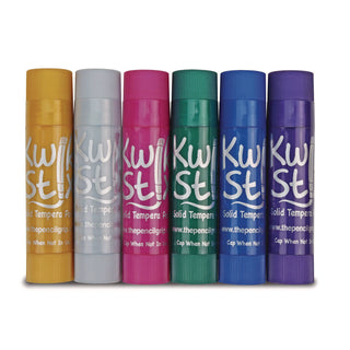 TPG Creations™ Kwik Stick Tempera Paint, 3.5", Assorted Metallic Colors, 72/Pack, 3 Packs/Carton (TPG62903)