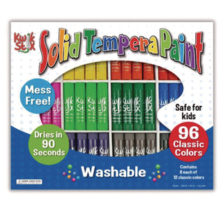 TPG Creations™ Kwik Stix Tempera Paint Set, 12 Assorted Colors, 96/Pack, 2 Packs/Carton (TPG69602)