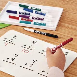 EXPO® Low-Odor Dry-Erase Marker, Fine Bullet Tip, Black, Dozen (SAN86001A)