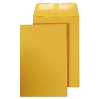 Quality Park™ Catalog Envelope, 28 lb Bond Weight Kraft, #1, Square Flap, Gummed Closure, 6 x 9, Brown Kraft, 100/Box (QUA40767)