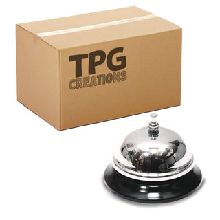 TPG Creations™ Call Bells, 3.5", Chrome, 36/Carton (TPG34336)