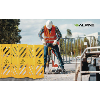 Alpine Industries Expandable Portable Fence Barrier Safety Barricade, Plastic, 1.97 x 153.54 x 39.76, Yellow (ALHALP499BAR)