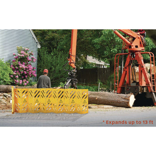 Alpine Industries Expandable Portable Fence Barrier Safety Barricade, Plastic, 1.97 x 153.54 x 39.76, Yellow (ALHALP499BAR)