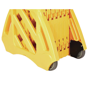 Alpine Industries Expandable Portable Fence Barrier Safety Barricade, Plastic, 1.97 x 153.54 x 39.76, Yellow (ALHALP499BAR)