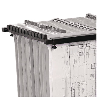AdirOffice Blueprint Storage Cabinet Steel Vertical Plan Center, Assorted Document Sizes,15" x 27" to 47.25" x 32.5" to 57", Black (ALHI614BLK)