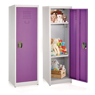 AdirOffice Steel Storage Locker, 1 Compartment, 15 x 15 x 48, Purple (ALHI62901PUR)