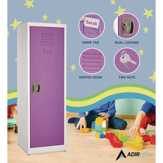 AdirOffice Steel Storage Locker, 1 Compartment, 15 x 15 x 48, Purple (ALHI62901PUR)