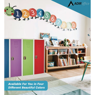 AdirOffice Steel Storage Locker, 1 Compartment, 15 x 15 x 48, Purple (ALHI62901PUR)