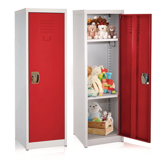 AdirOffice Steel Storage Locker, 1 Compartment, 15 x 15 x 48, Red (ALHI62901RED)