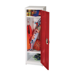 AdirOffice Steel Storage Locker, 1 Compartment, 15 x 15 x 48, Red (ALHI62901RED)