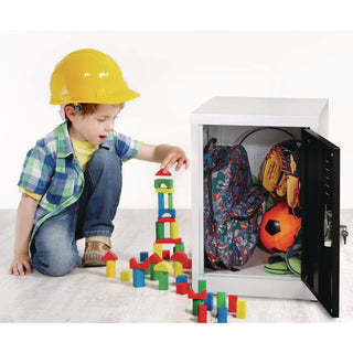 AdirOffice Steel Storage Locker, 1 Compartment, 15 x 15 x 24, Black (ALHI62902BLK)