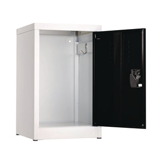 AdirOffice Steel Storage Locker, 1 Compartment, 15 x 15 x 24, Black (ALHI62902BLK)