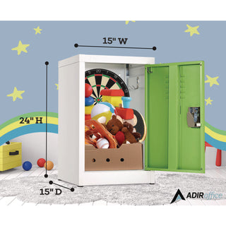 AdirOffice Steel Storage Locker, 1 Compartment, 15 x 15 x 24, Green (ALHI62902GRN)