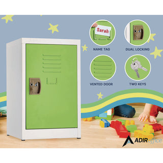 AdirOffice Steel Storage Locker, 1 Compartment, 15 x 15 x 24, Green (ALHI62902GRN)