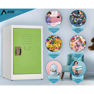 AdirOffice Steel Storage Locker, 1 Compartment, 15 x 15 x 24, Green (ALHI62902GRN)