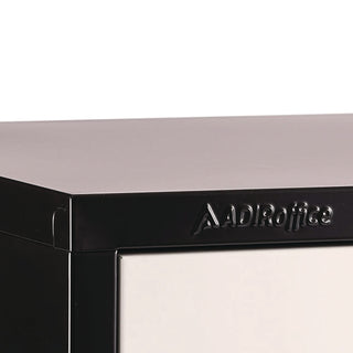 AdirOffice Steel Storage Locker, 1 Compartment, 12 x 12 x 72, Black Body/White Doors (ALHI629201BW)