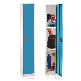 AdirOffice Steel Storage Locker, 1 Compartment, 12 x 12 x 72, Blue (ALHI629201BLU)