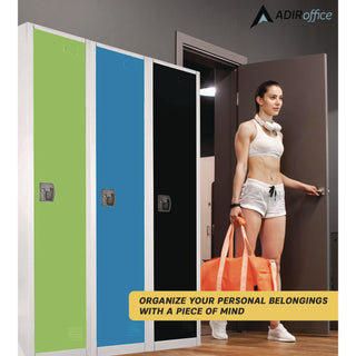 AdirOffice Steel Storage Locker, 1 Compartment, 12 x 12 x 72, Blue (ALHI629201BLU)
