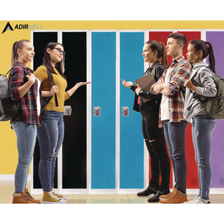 AdirOffice Steel Storage Locker, 1 Compartment, 12 x 12 x 72, Blue (ALHI629201BLU)