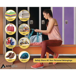 AdirOffice Steel Storage Locker, 1 Compartment, 12 x 12 x 72, Purple (ALHI629201PUR)