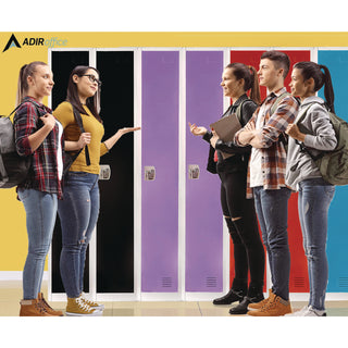 AdirOffice Steel Storage Locker, 1 Compartment, 12 x 12 x 72, Purple (ALHI629201PUR)