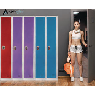 AdirOffice Steel Storage Locker, 1 Compartment, 12 x 12 x 72, Purple (ALHI629201PUR)