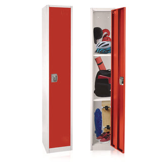 AdirOffice Steel Storage Locker, 1 Compartment, 12 x 12 x 72, Red (ALHI629201RED)