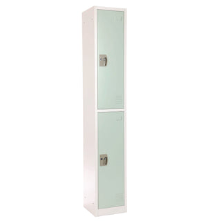 AdirOffice Steel Storage Locker, 2 Compartment, 12 x 12 x 72, Misty Green (ALHI629202MGRN)