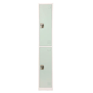 AdirOffice Steel Storage Locker, 2 Compartment, 12 x 12 x 72, Misty Green (ALHI629202MGRN)