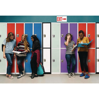 AdirOffice Steel Storage Locker, 2 Compartment, 12 x 12 x 72, Misty Green (ALHI629202MGRN)