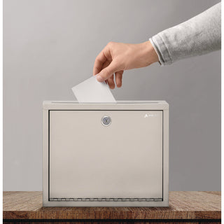 AdirOffice Large Size Steel Multi-Purpose Secure Drop Box, 12 x 3 x 10, Beige (ALHI63103BEI)