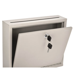 AdirOffice Large Size Steel Multi-Purpose Secure Drop Box, 12 x 3 x 10, Beige (ALHI63103BEI)