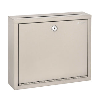 AdirOffice Large Size Steel Multi-Purpose Secure Drop Box, 12 x 3 x 10, Beige (ALHI63103BEI)