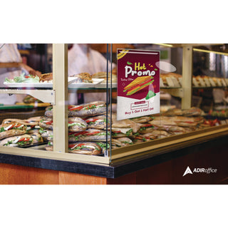 AdirOffice Wall Mount Side-Loading Acrylic Sign Holders, 8 x 11, Clear Frame, 12/Pack (ALHI639851112WM)