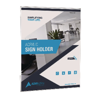 AdirOffice Wall Mount Side-Loading Acrylic Sign Holders, 8 x 11, Clear Frame, 12/Pack (ALHI639851112WM)