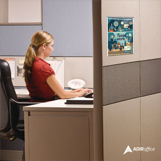 AdirOffice Wall Mount Side-Loading Acrylic Sign Holders, 8 x 11, Clear Frame, 12/Pack (ALHI639851112WM)